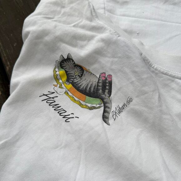 Vintage VTG 90’s Kliman Cat Single Stitch Graphic T-Shirt - Picture 7 of 8